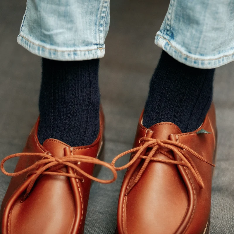 Chaussettes | Bleu marine - Cachemire