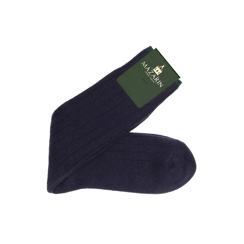 Chaussettes | Bleu marine - Cachemire