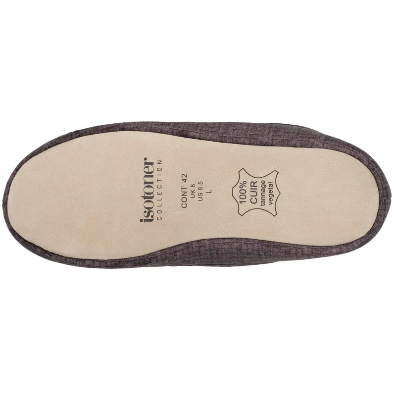 Chaussons mocassins Homme semelle souple Gris