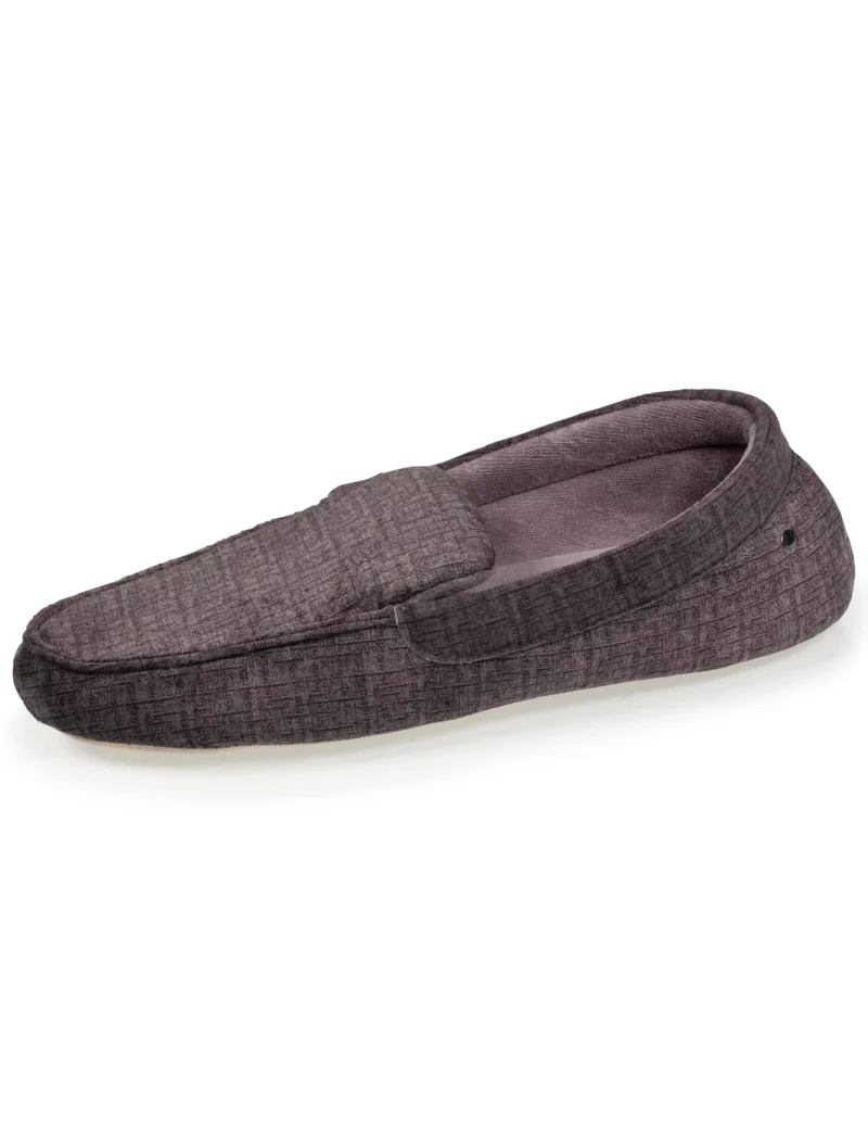 Chaussons mocassins Homme semelle souple Gris