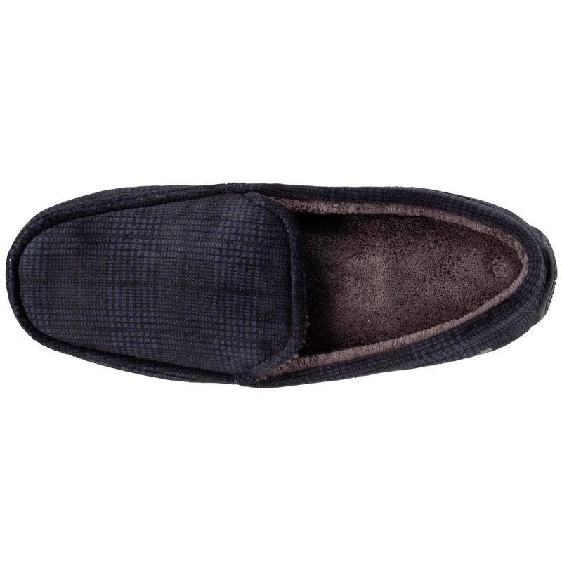 Chaussons mocassins Homme carreaux Marine