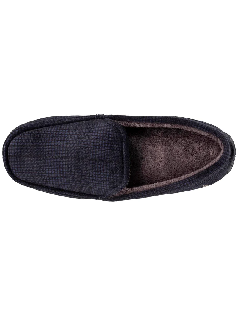 Chaussons mocassins Homme carreaux Marine