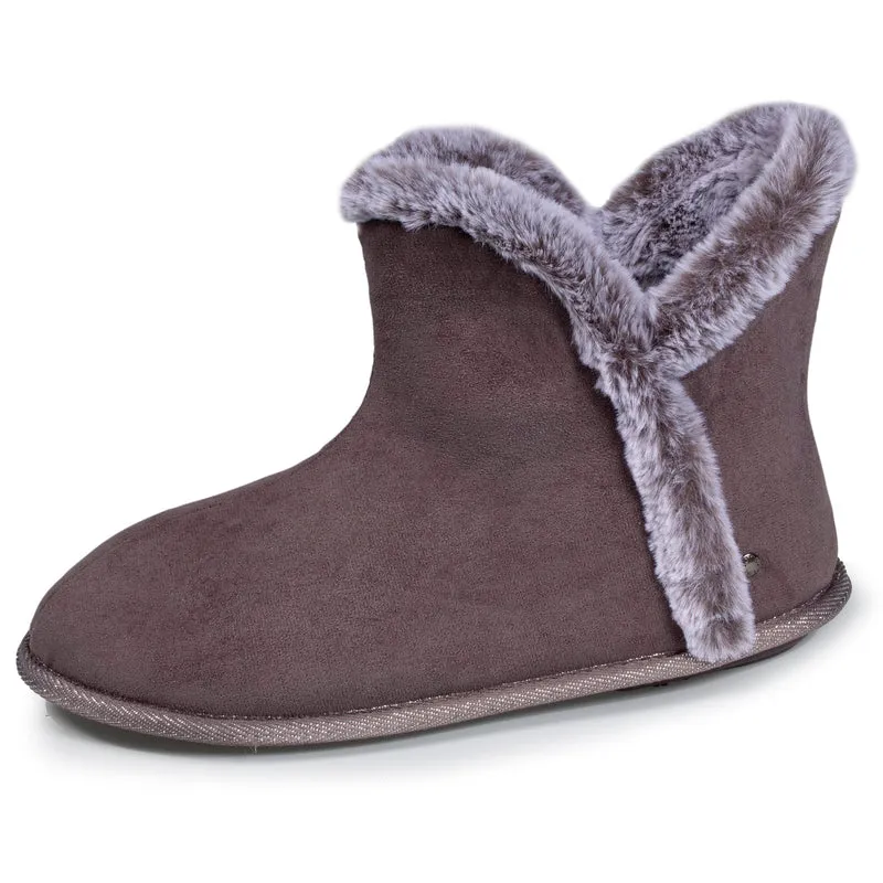 Chaussons bottillons Femme Gris