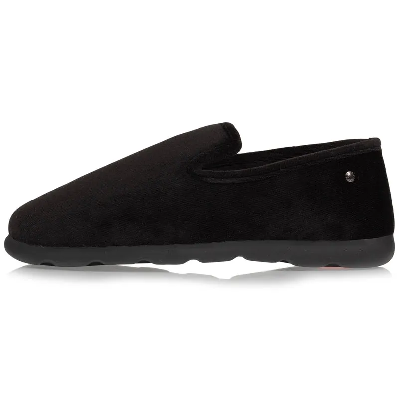 Chaussons charentaises Homme velours Noir
