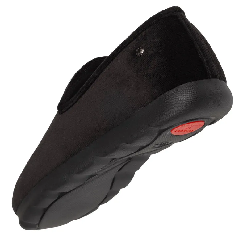 Chaussons charentaises Homme velours Noir