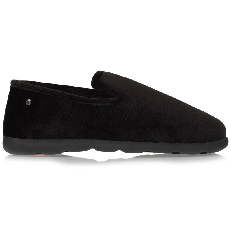 Chaussons charentaises Homme velours Noir