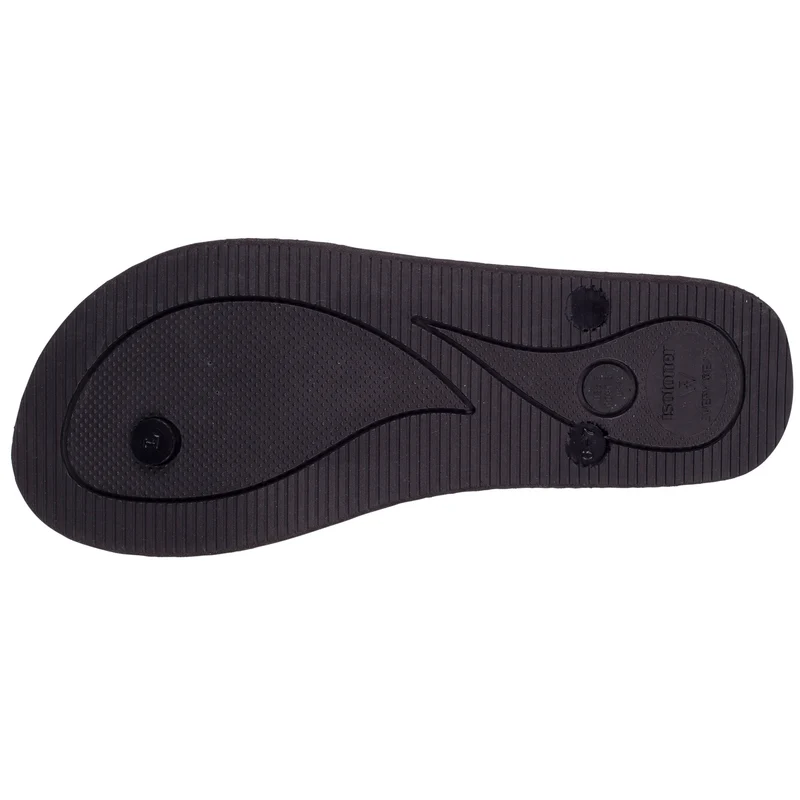 Tongs Femme tige imprimé léopard Noir