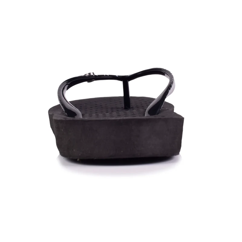 Tongs Femme tige graphique Noir