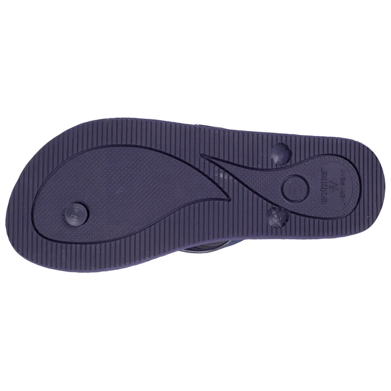 Tongs Femme tige paillettes Marine