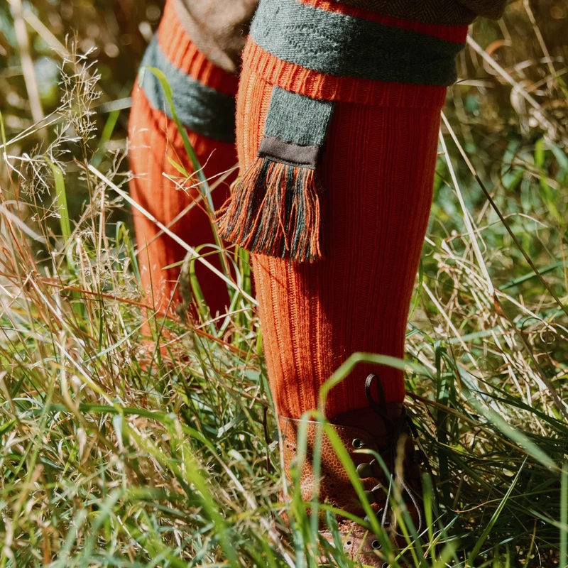 Mi-bas | Orange & Vert - Laine