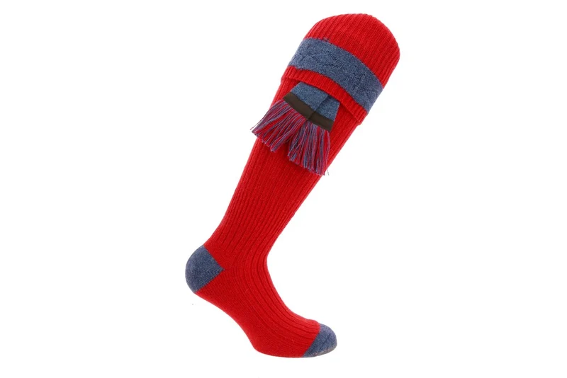 Mi-bas | Rouge & Bleu - Laine