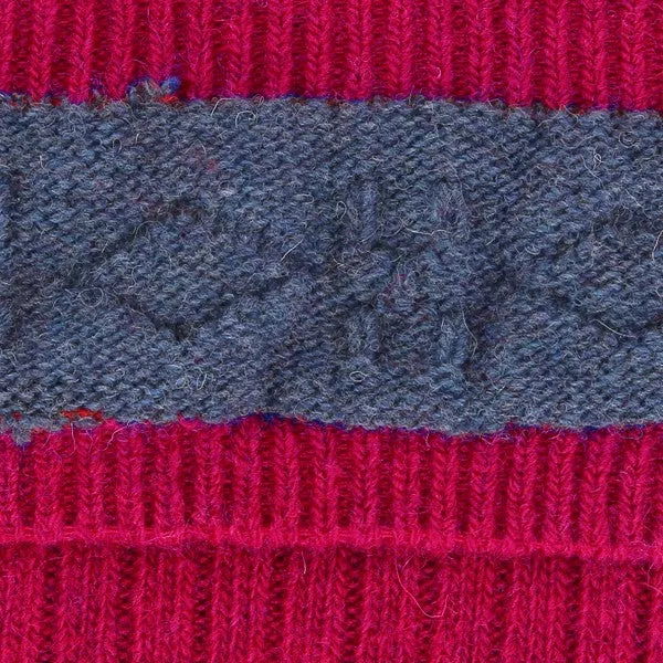Mi-bas | Rouge & Bleu - Laine