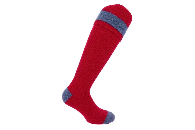 Mi-bas | Rouge & Bleu - Laine