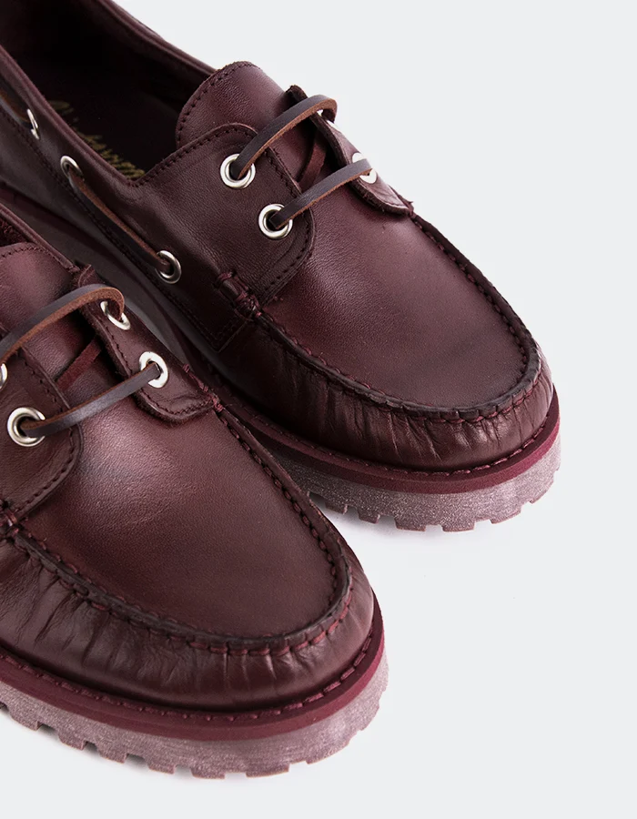 Gaia Burgundy Leather