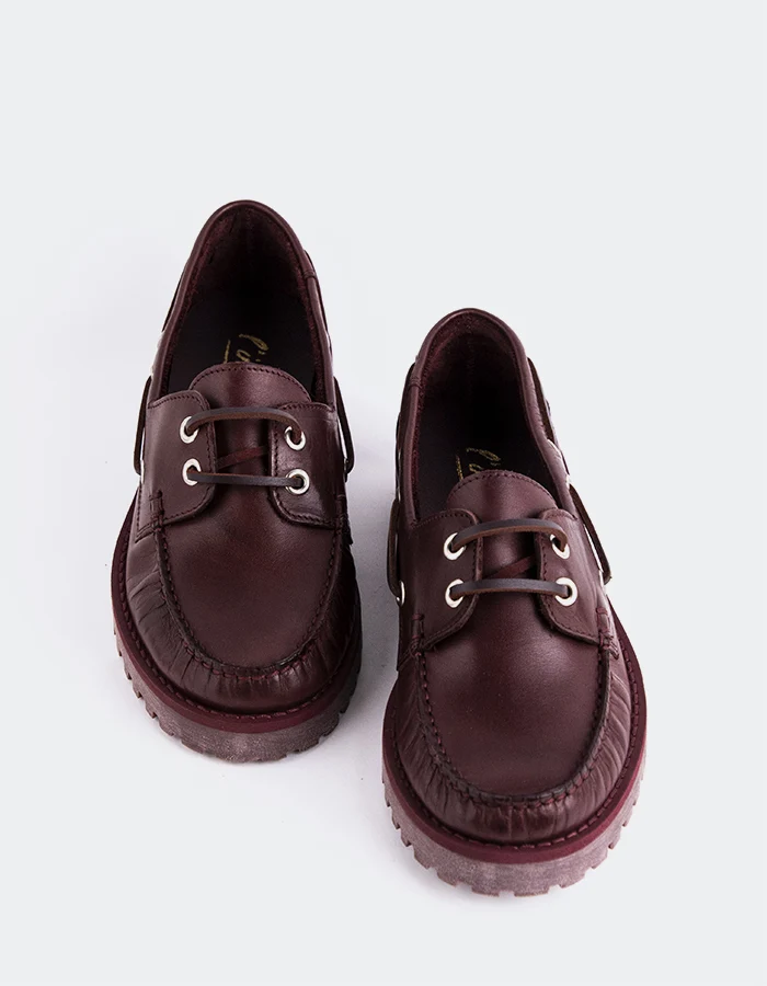 Gaia Burgundy Leather