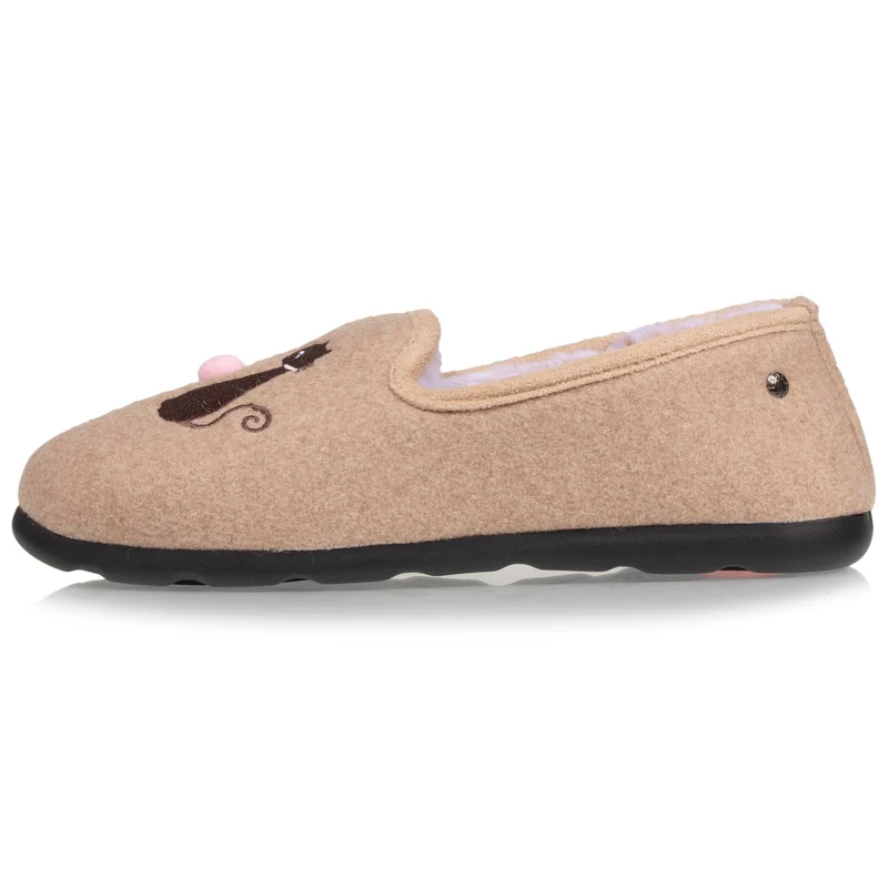 Chaussons charentaises Femme Beige