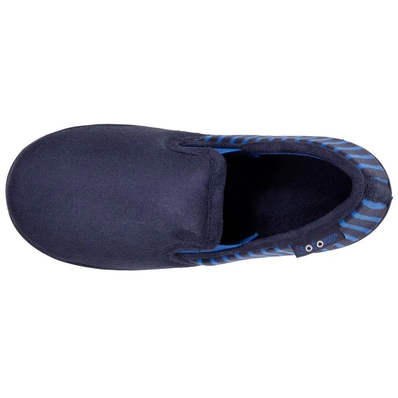 Chaussons mocassins Junior rayés Marine
