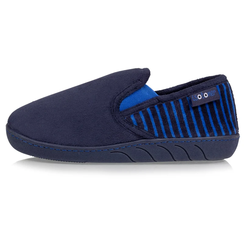 Chaussons mocassins Junior rayés Marine