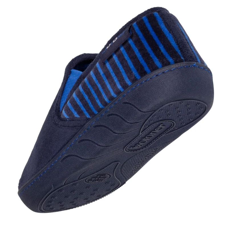 Chaussons mocassins Junior rayés Marine