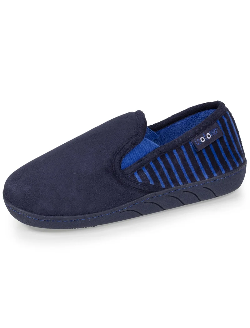 Chaussons mocassins Junior rayés Marine