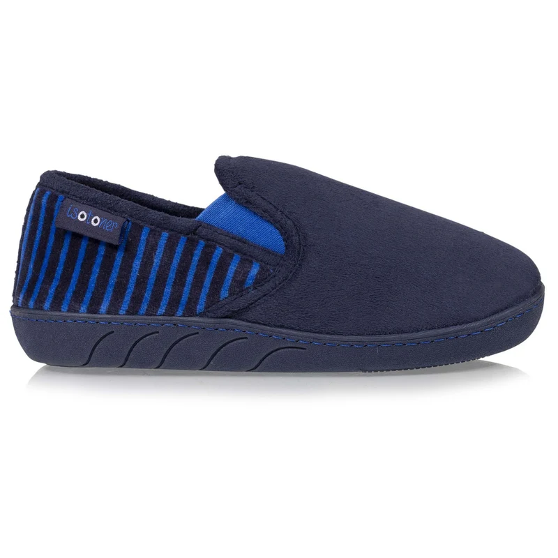 Chaussons mocassins Junior rayés Marine