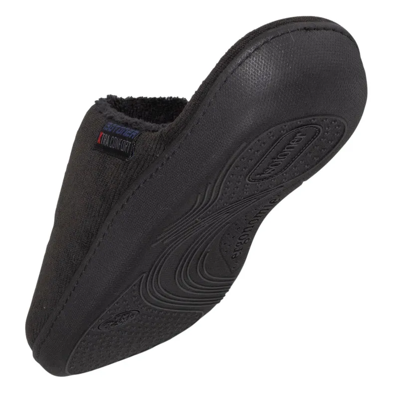 Chaussons mules XTRA Confort Homme Noir