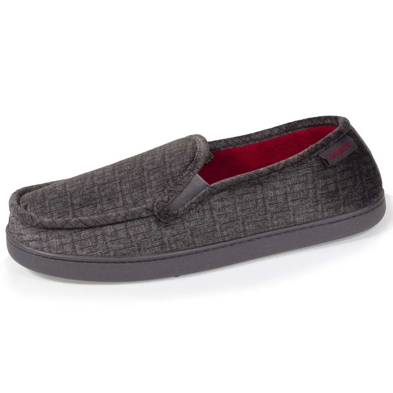 Chaussons mocassins Homme Gris/Rouge
