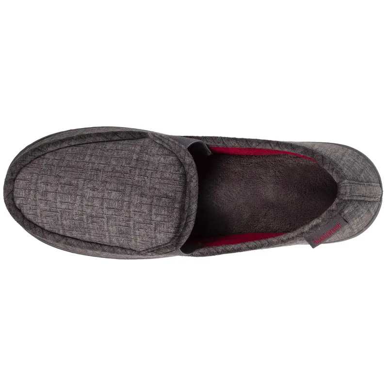 Chaussons mocassins Homme Gris/Rouge