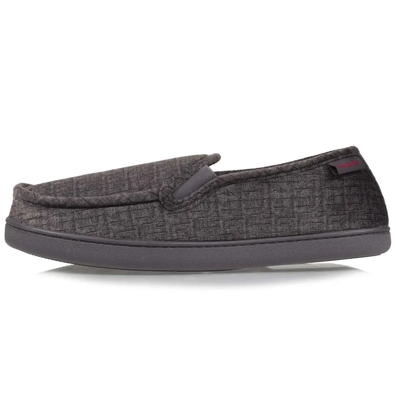 Chaussons mocassins Homme Gris/Rouge