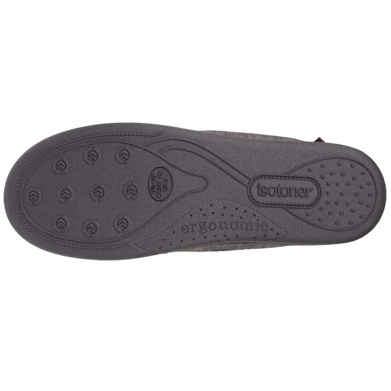 Chaussons mocassins Homme Gris/Rouge