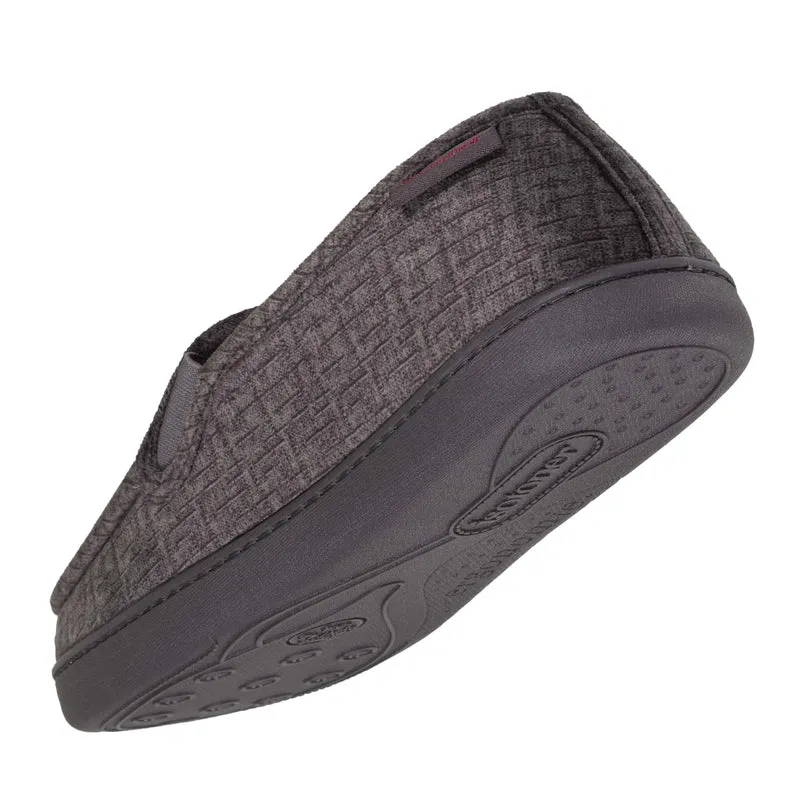 Chaussons mocassins Homme Gris/Rouge