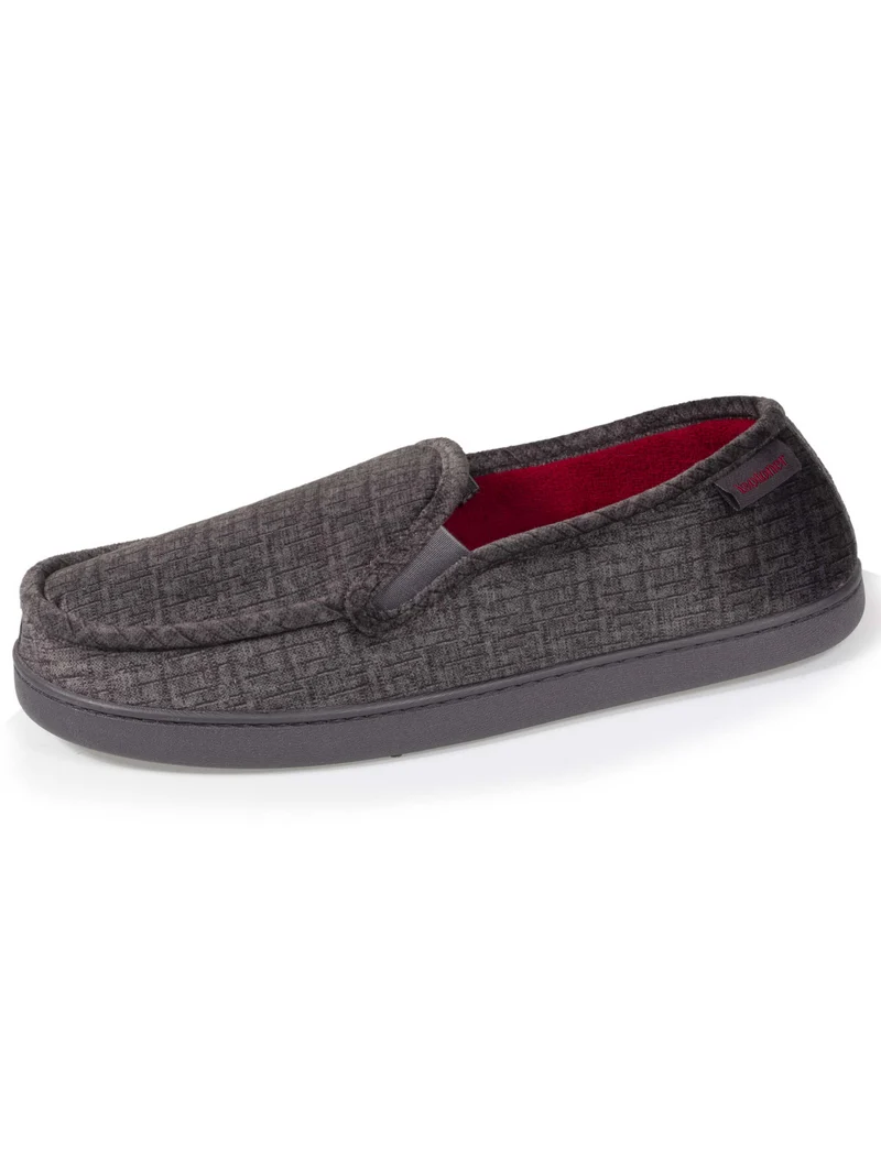 Chaussons mocassins Homme Gris/Rouge