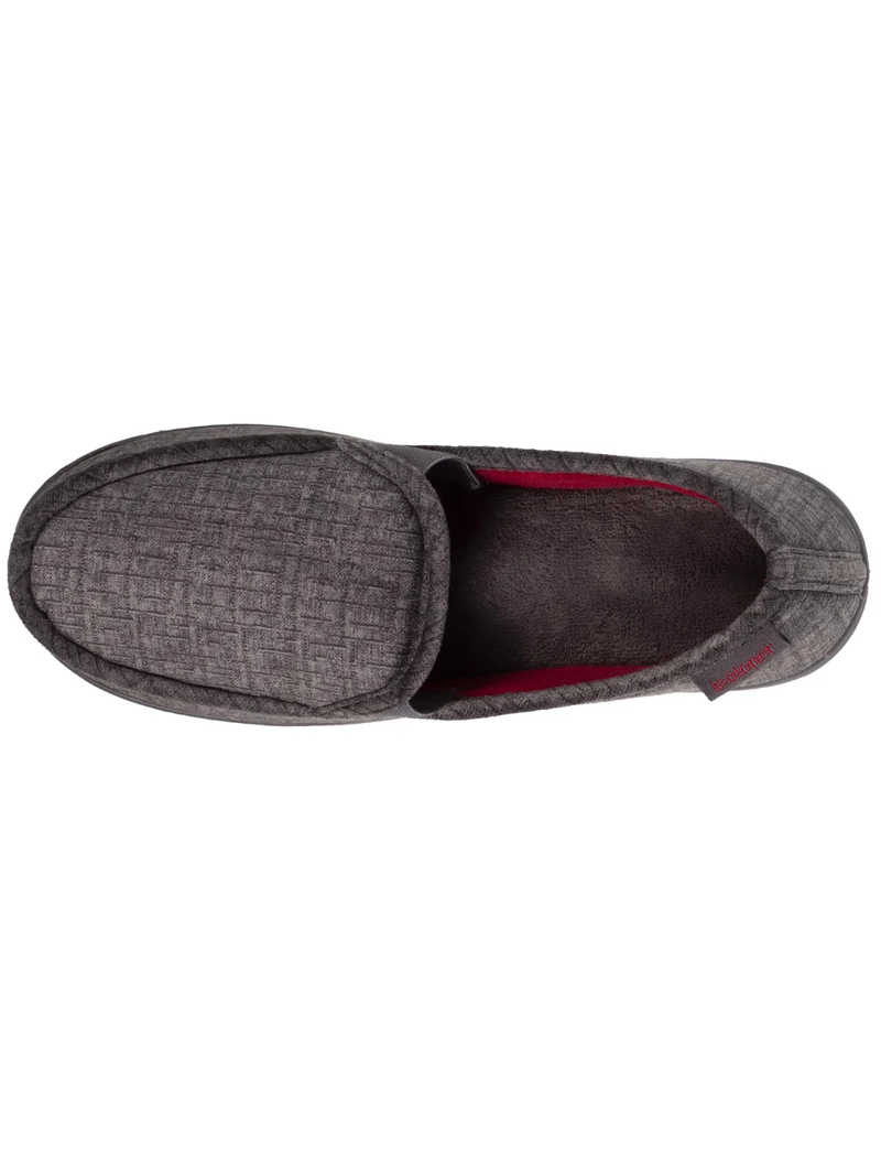 Chaussons mocassins Homme Gris/Rouge