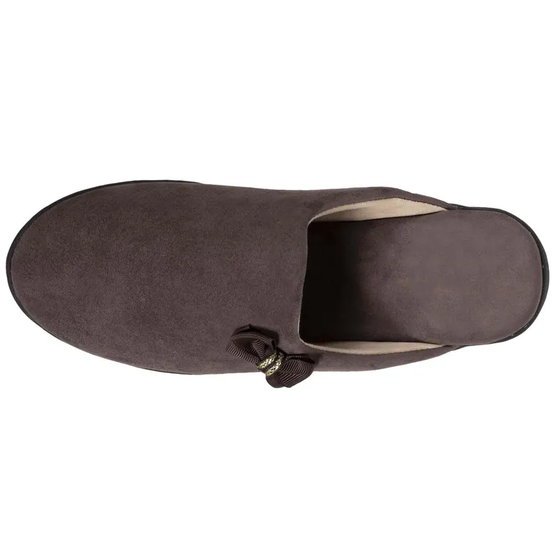 Chaussons mules Femme Talon Nœud Taupe