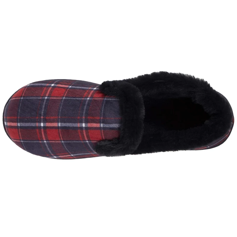 Chaussons charentaises fourrées Femme Tartan