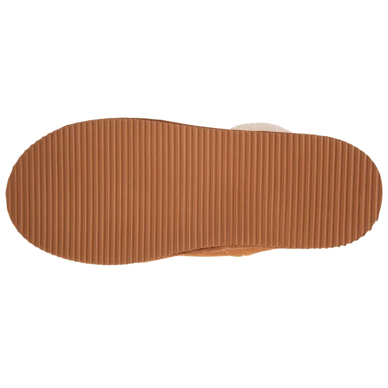 Chaussons bottillons fourrés Femme Camel