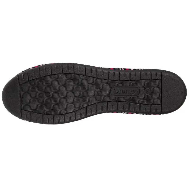 Chaussons ballerines Femme Nœud Rayures