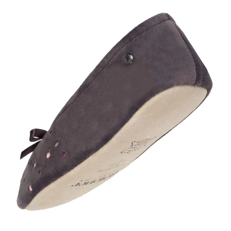 Chaussons ballerines Femme Pois Brodés