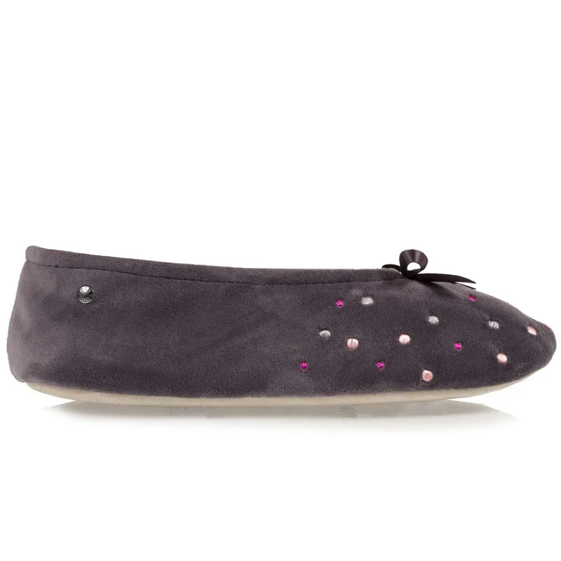 Chaussons ballerines Femme Pois Brodés