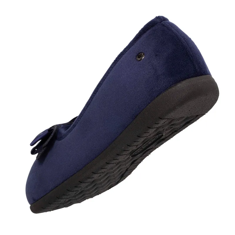 Chaussons ballerines Femme Nœud Marine