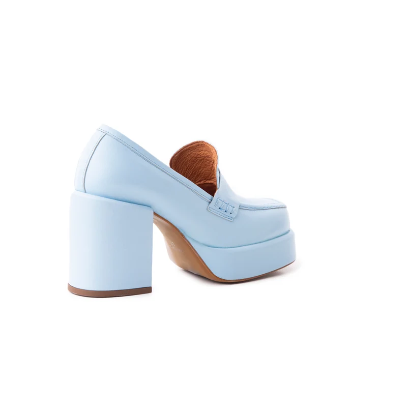 Soria Light Blue Leather