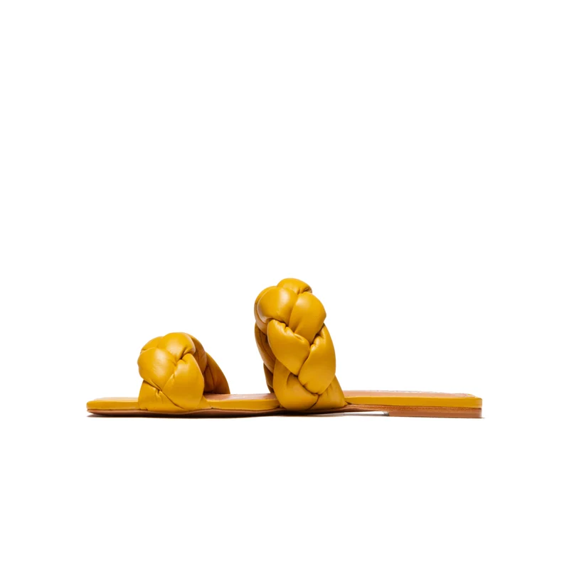 Norine Mustard leather