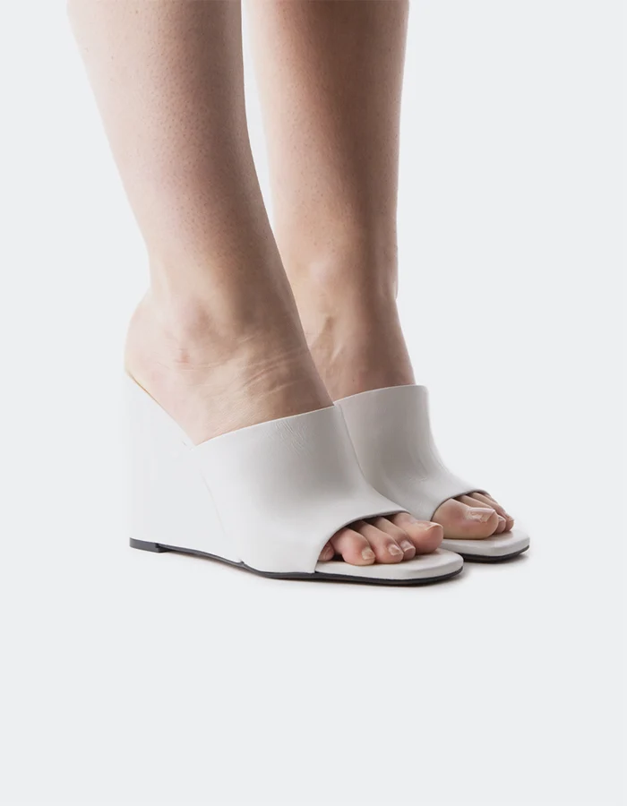 Minerva White Leather