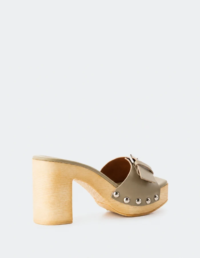 Micro Light Khaki Leather