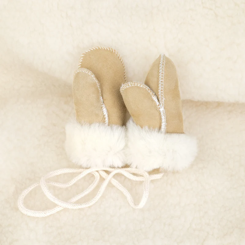 Moufles pour bébé en Mérinos