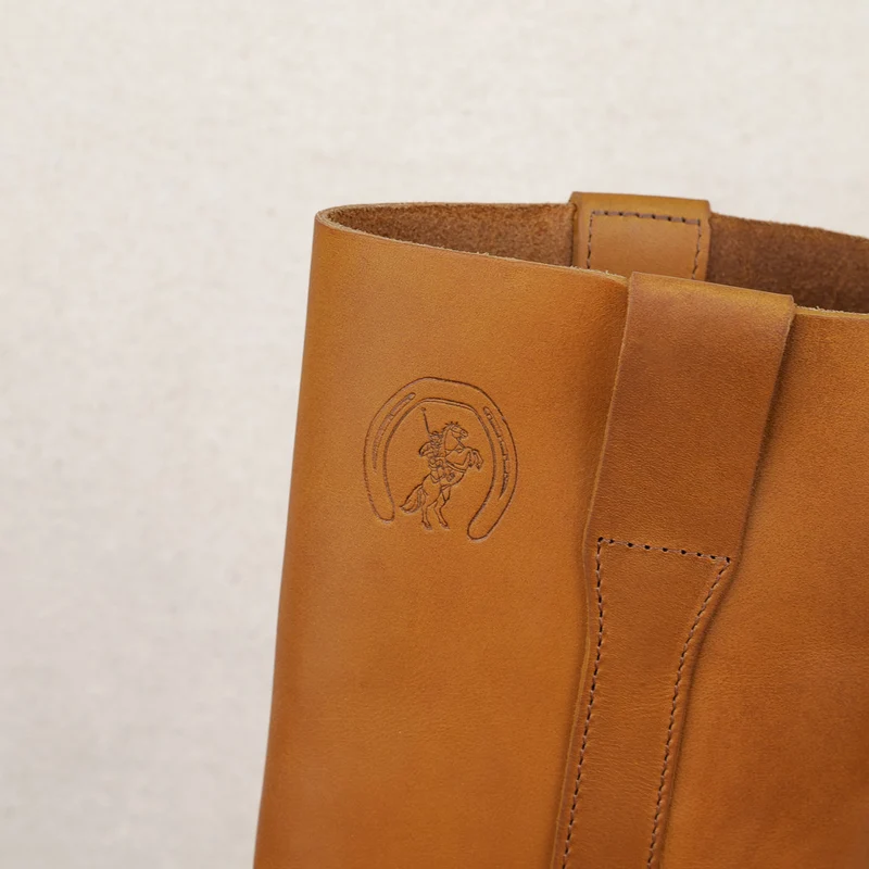 Bottes Camarguaises en cuir naturel