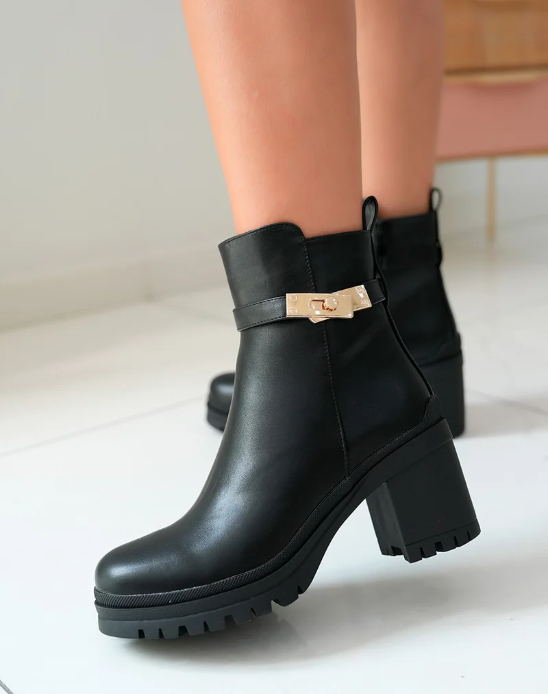 Bottines Femme Noires à Talon Haut