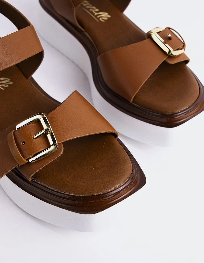 Varvara Tan Leather