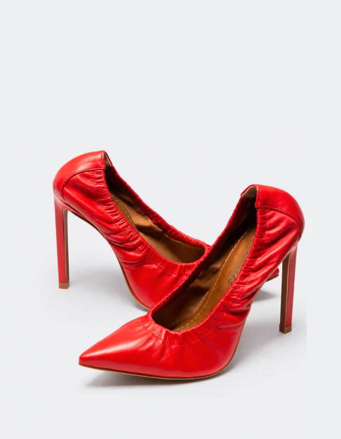 Britney Red Leather