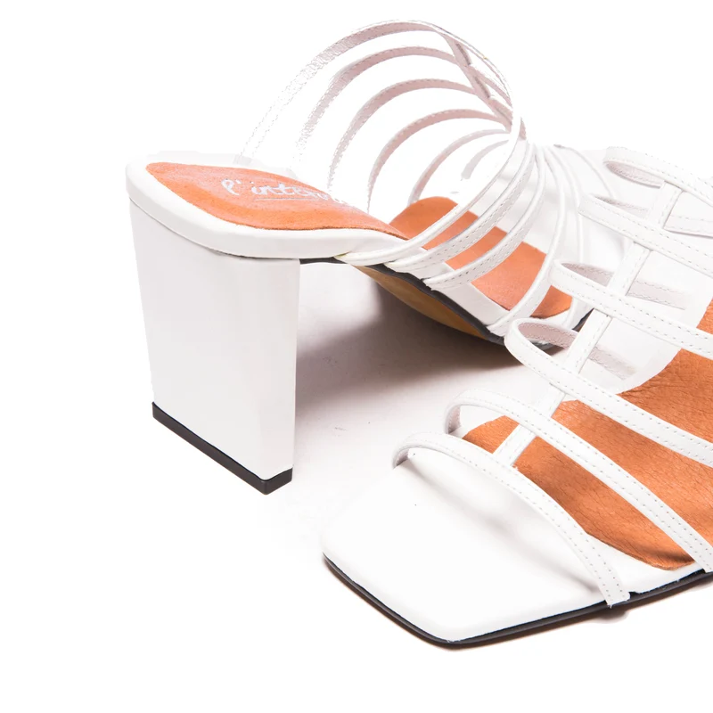 Souad White Leather